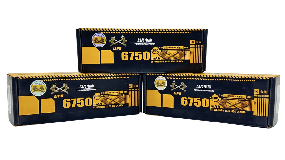 Tomahawk 3S 6750mAh 60C Hard Case LiPo Battery – 11.1V
