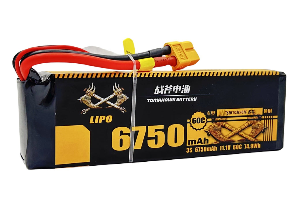 Tomahawk 3S 6750mAh 60C Hard Case LiPo Battery – 11.1V