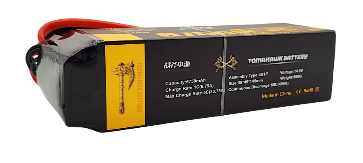 Tomahawk 4S 6750mAh 60C Hard Case LiPo Battery – 14.8V