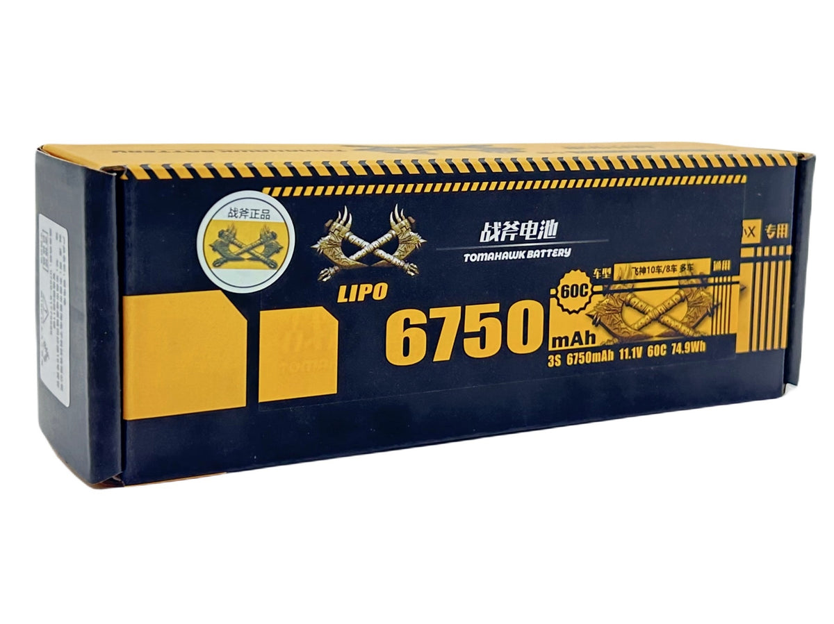 Tomahawk 3S 6750mAh 60C Hard Case LiPo Battery – 11.1V