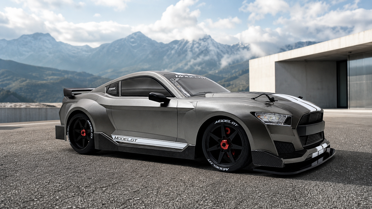 Grey Model GT at an alpine overlook