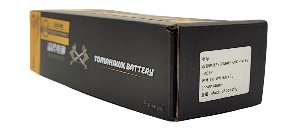 Tomahawk 4S 6750mAh 60C Hard Case LiPo Battery – 14.8V