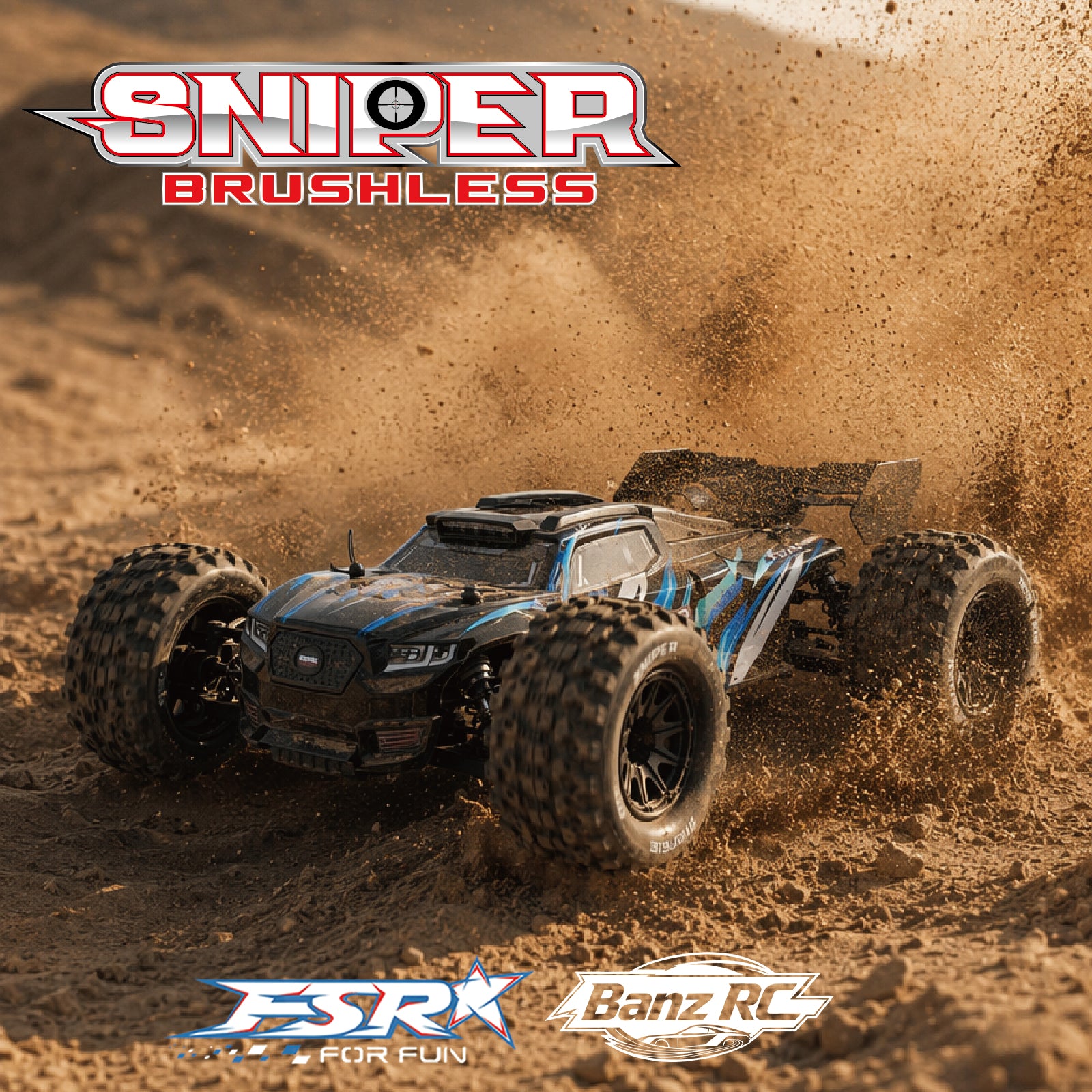 FSR SNIPER 1/10 Scale 3S Brushless 4WD Monster Truck RTR – High Performance RC Off-Road Vehicle