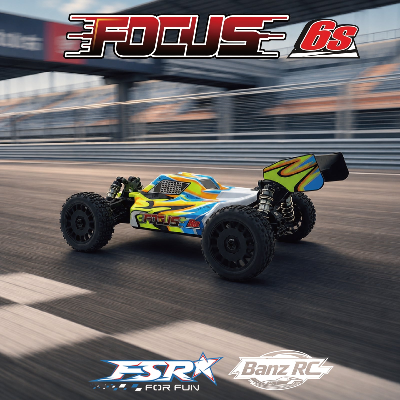 FSR FOCUS 1/8 4WD 6S Brushless RC Buggy 100+KM/H High Speed Off-Road Racing Car RTR