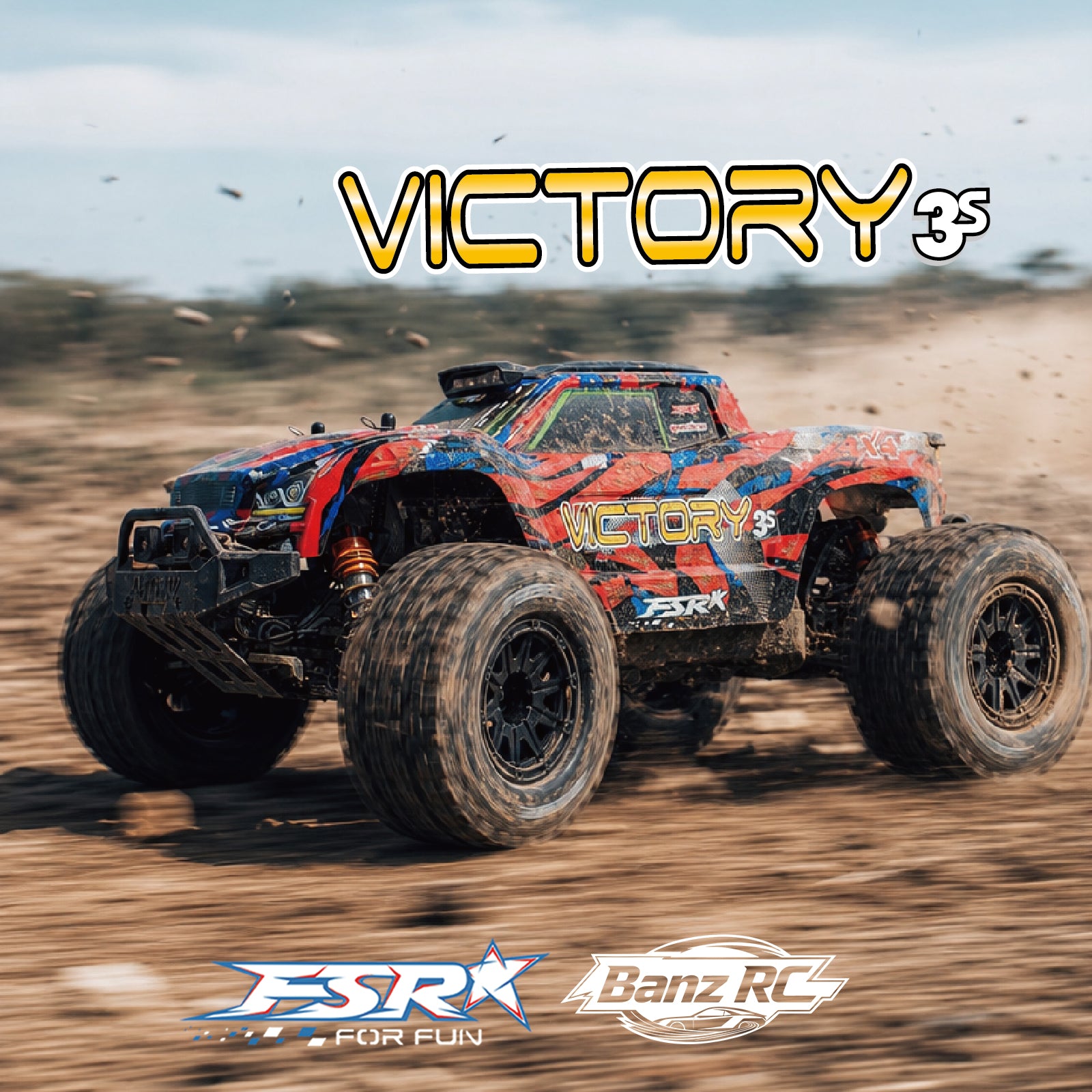 FSR Victory 1/10 Scale 3S Brushless Monster Truck RTR – 4WD Off-Road RC Truck