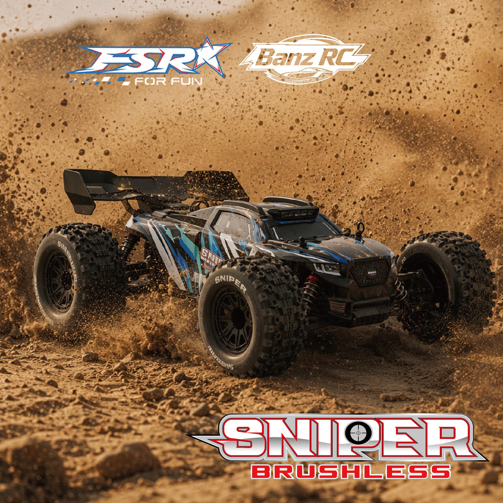 FSR SNIPER 1/10 Scale 3S Brushless 4WD Monster Truck RTR – High Performance RC Off-Road Vehicle