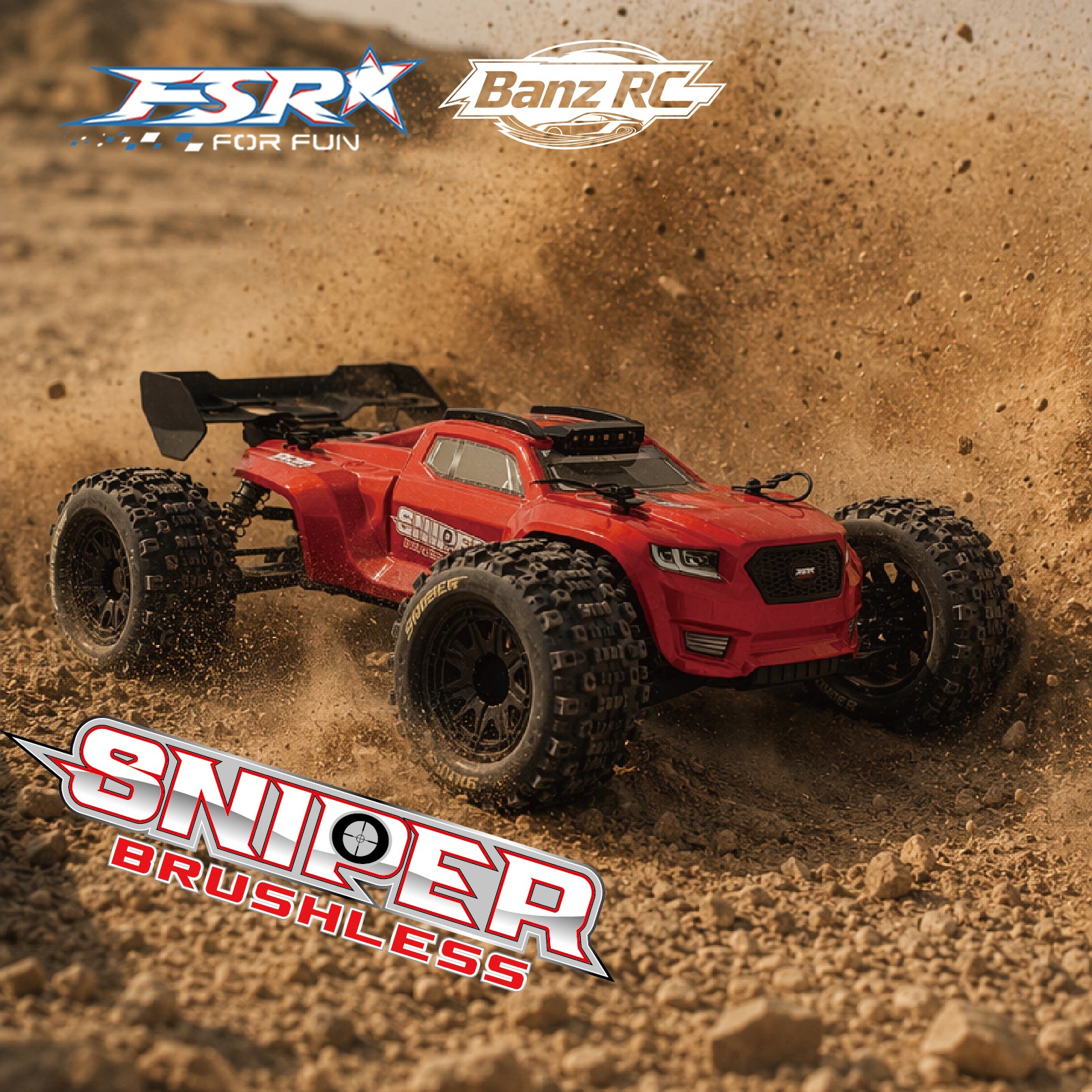 FSR SNIPER 1/10 Scale 3S Brushless 4WD Monster Truck RTR – High Performance RC Off-Road Vehicle
