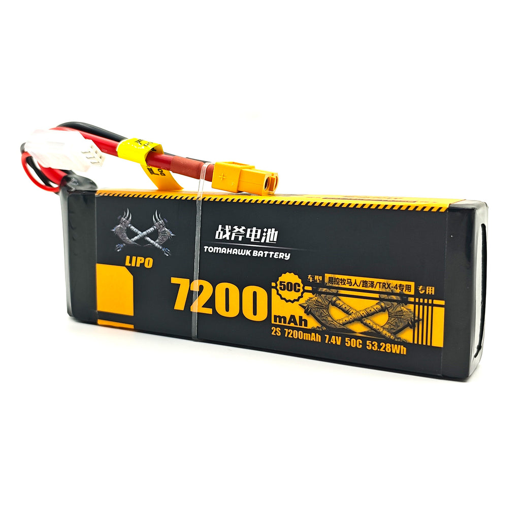 Tomahawk 2S 7200mAh 50C Hard Case LiPo Battery – 7.4V