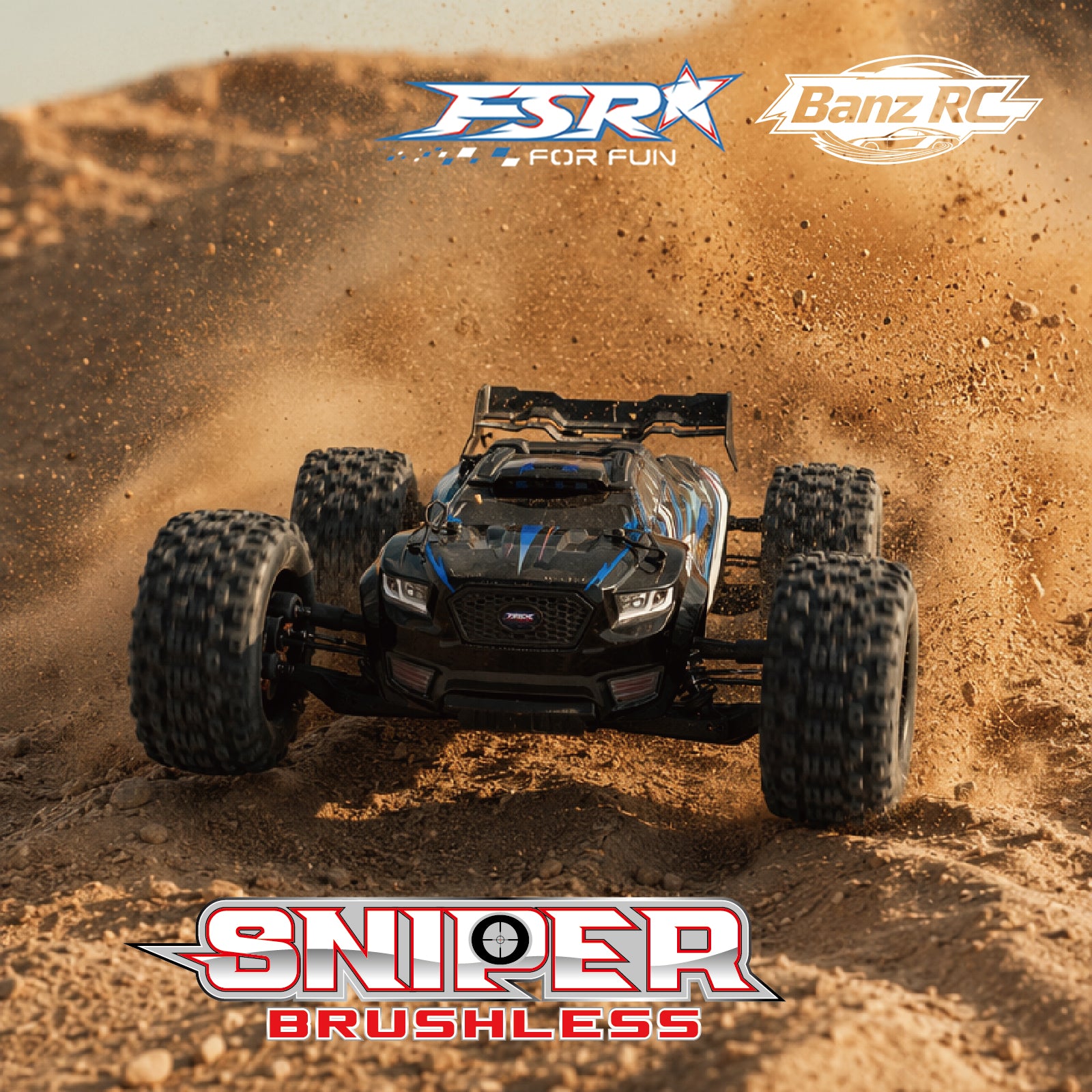 FSR SNIPER 1/10 Scale 3S Brushless 4WD Monster Truck RTR – High Performance RC Off-Road Vehicle