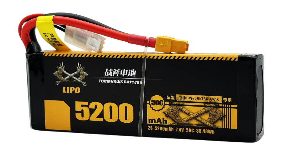 Tomahawk 2S 5200mAh 50C Hard Case LiPo Battery – 7.4V