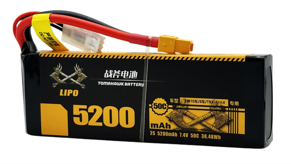 Tomahawk 2S 5200mAh 50C Hard Case LiPo Battery – 7.4V