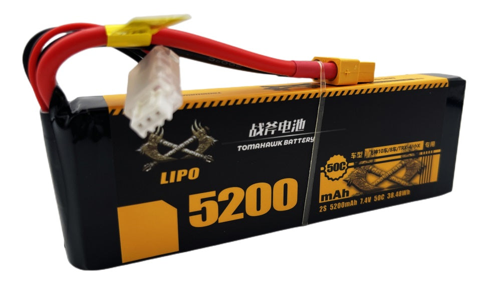 Tomahawk 2S 5200mAh 50C Hard Case LiPo Battery – 7.4V