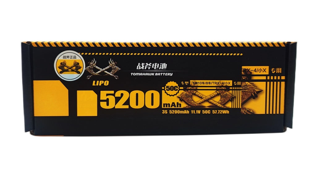 Tomahawk 3S 5200mAh 50C Hard Case LiPo Battery – 11.1V