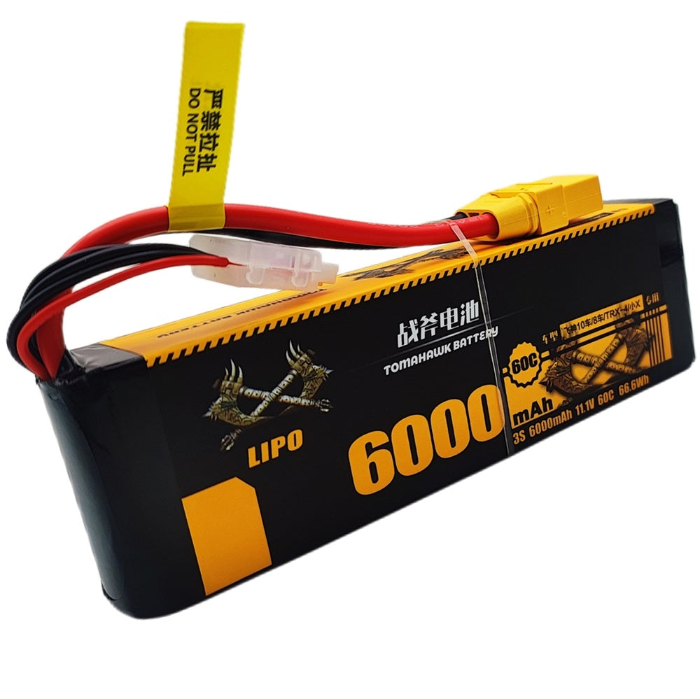 Tomahawk 3S 6000mAh 60C Hard Case LiPo Battery – 11.1V
