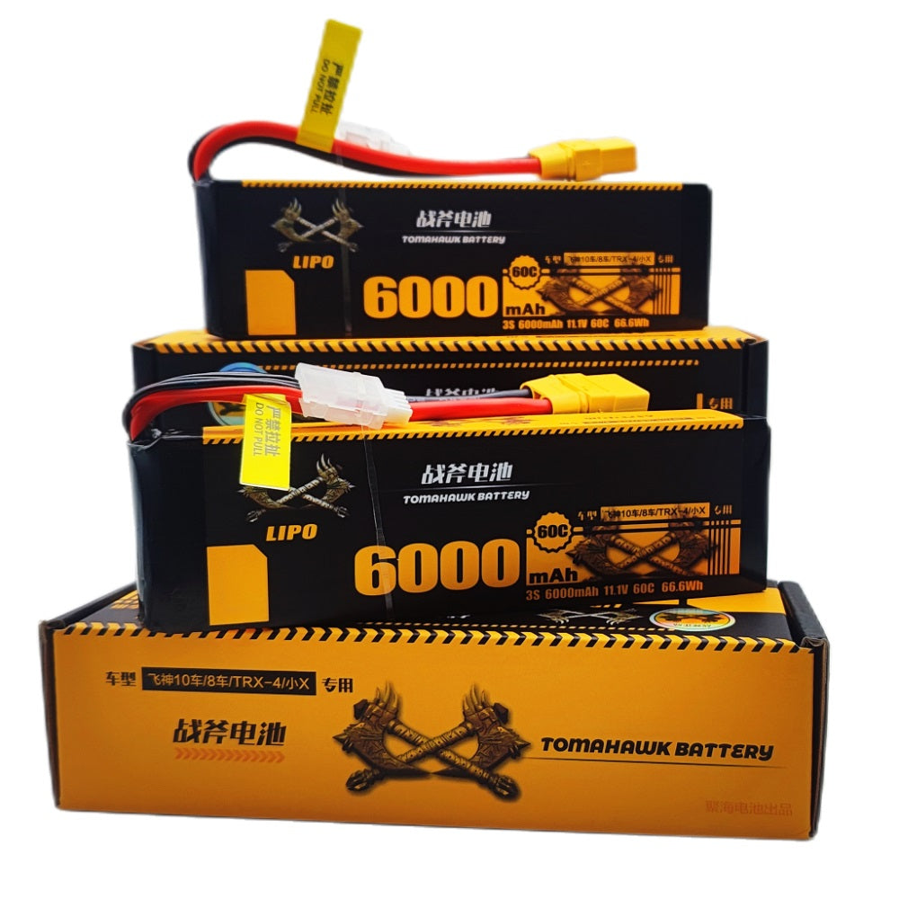 Tomahawk 3S 6000mAh 60C Hard Case LiPo Battery – 11.1V