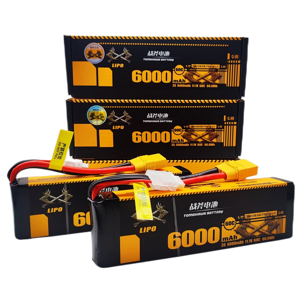 Tomahawk 3S 6000mAh 60C Hard Case LiPo Battery – 11.1V