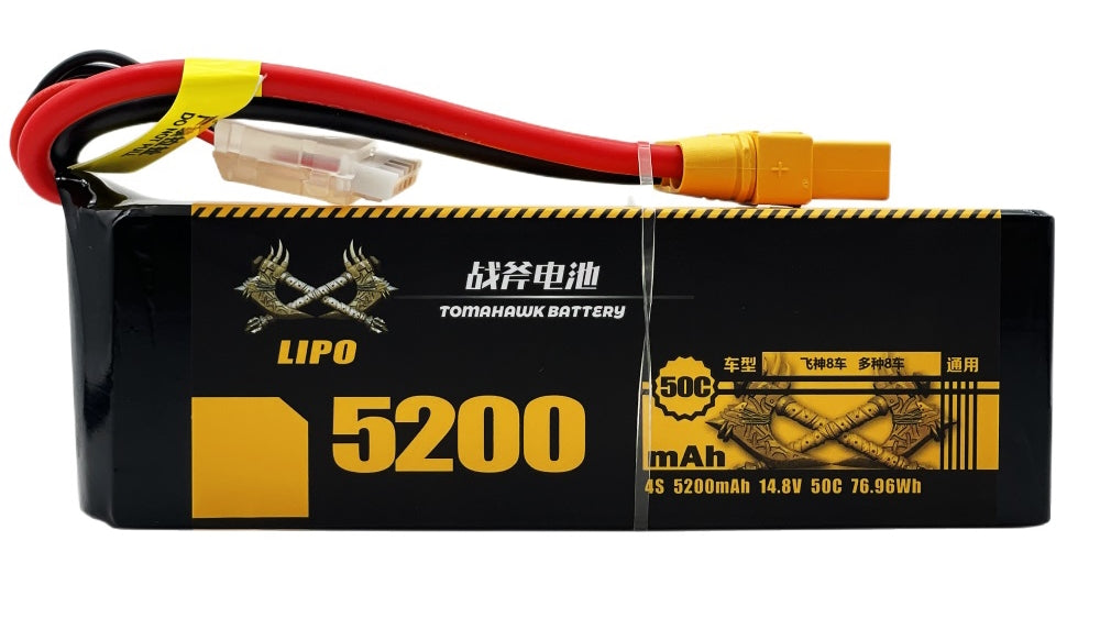 Tomahawk 4S 5200mAh 50C Hard Case LiPo Battery – 14.8V