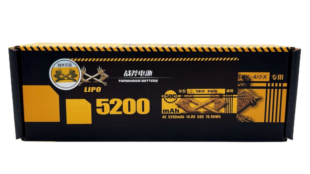 Tomahawk 4S 5200mAh 50C Hard Case LiPo Battery – 14.8V