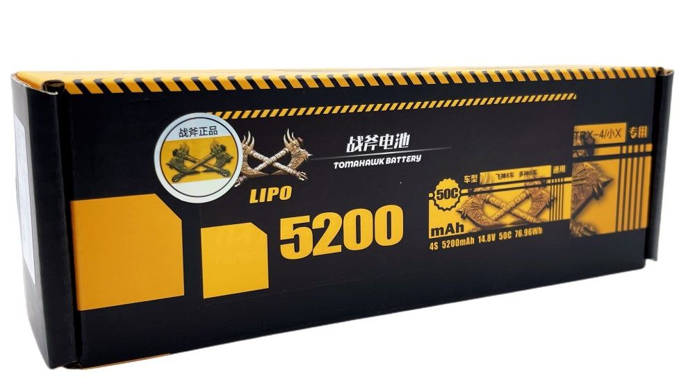 Tomahawk 4S 5200mAh 50C Hard Case LiPo Battery – 14.8V