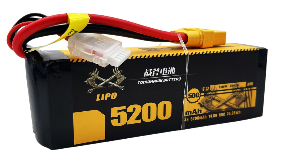 Tomahawk 4S 5200mAh 50C Hard Case LiPo Battery – 14.8V