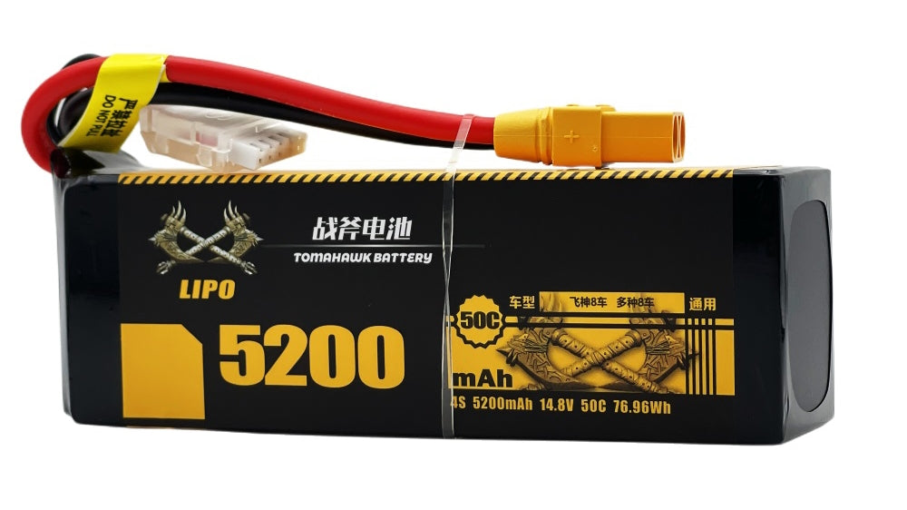 Tomahawk 4S 5200mAh 50C Hard Case LiPo Battery – 14.8V