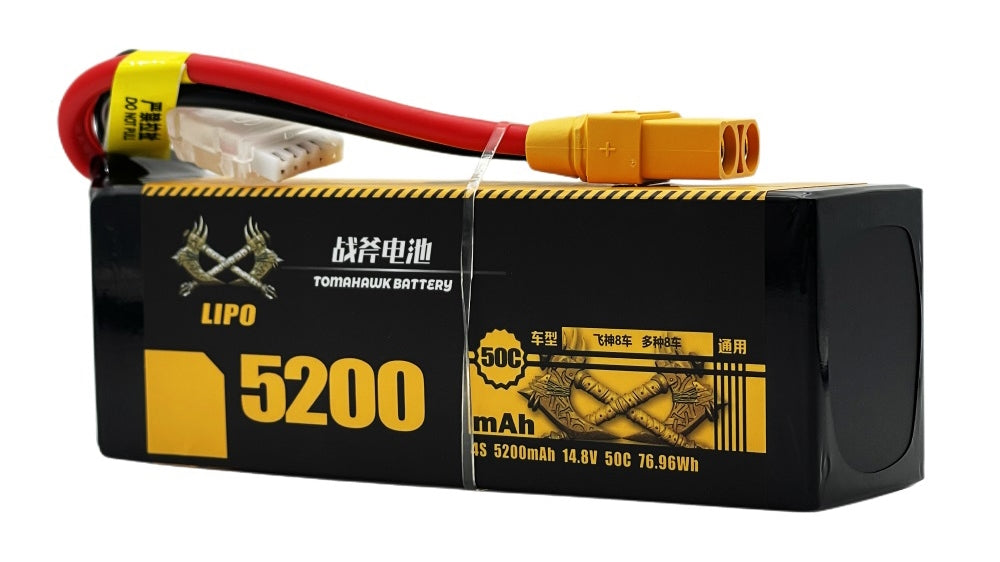 Tomahawk 4S 5200mAh 50C Hard Case LiPo Battery – 14.8V