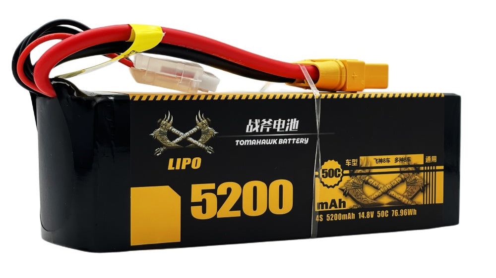 Tomahawk 4S 5200mAh 50C Hard Case LiPo Battery – 14.8V