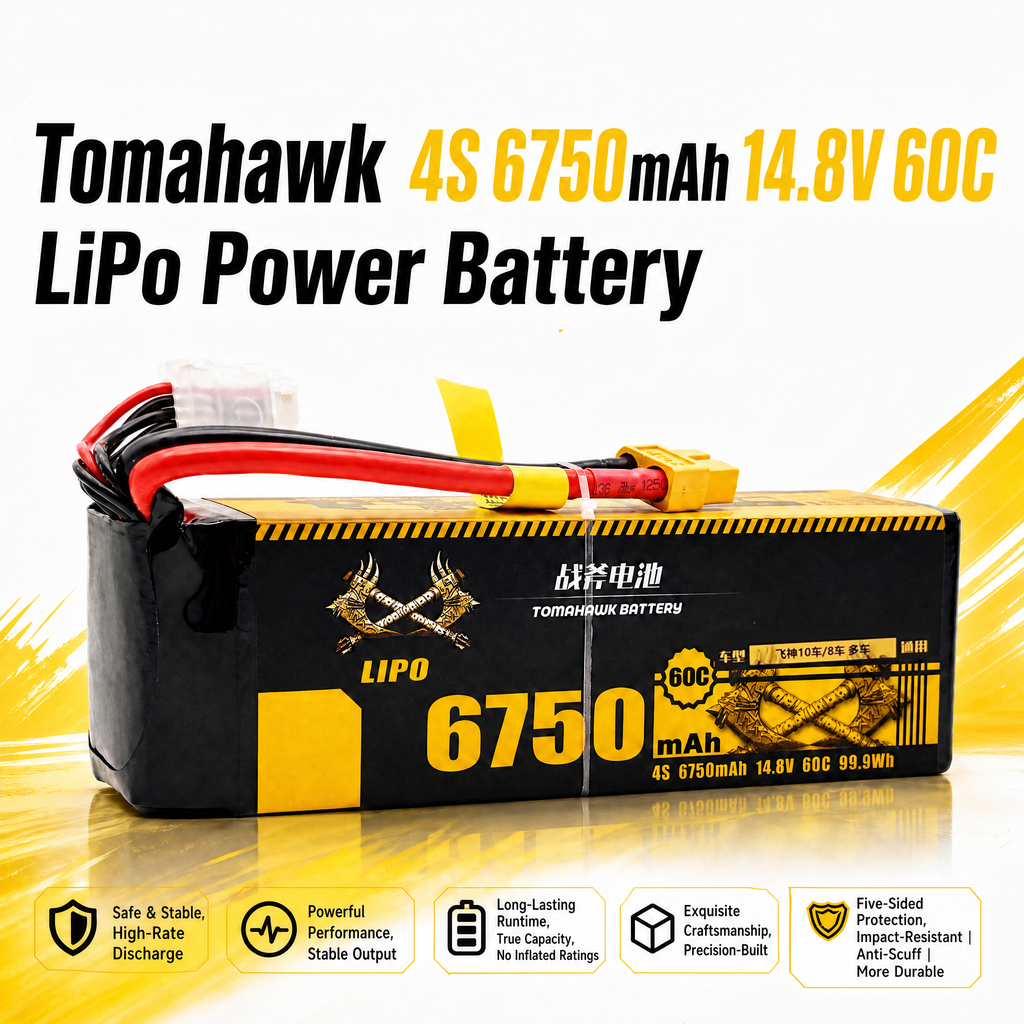 Tomahawk 4S 6750mAh 60C Hard Case LiPo Battery – 14.8V