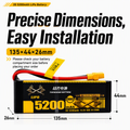 Tomahawk 3S 5200mAh 50C Hard Case LiPo Battery – 11.1V