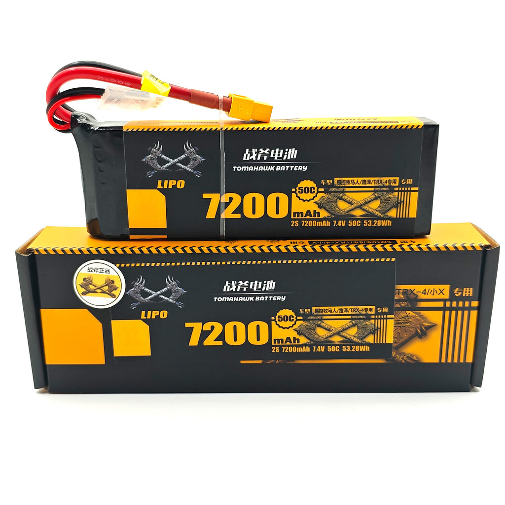 Tomahawk 2S 7200mAh 50C Hard Case LiPo Battery – 7.4V