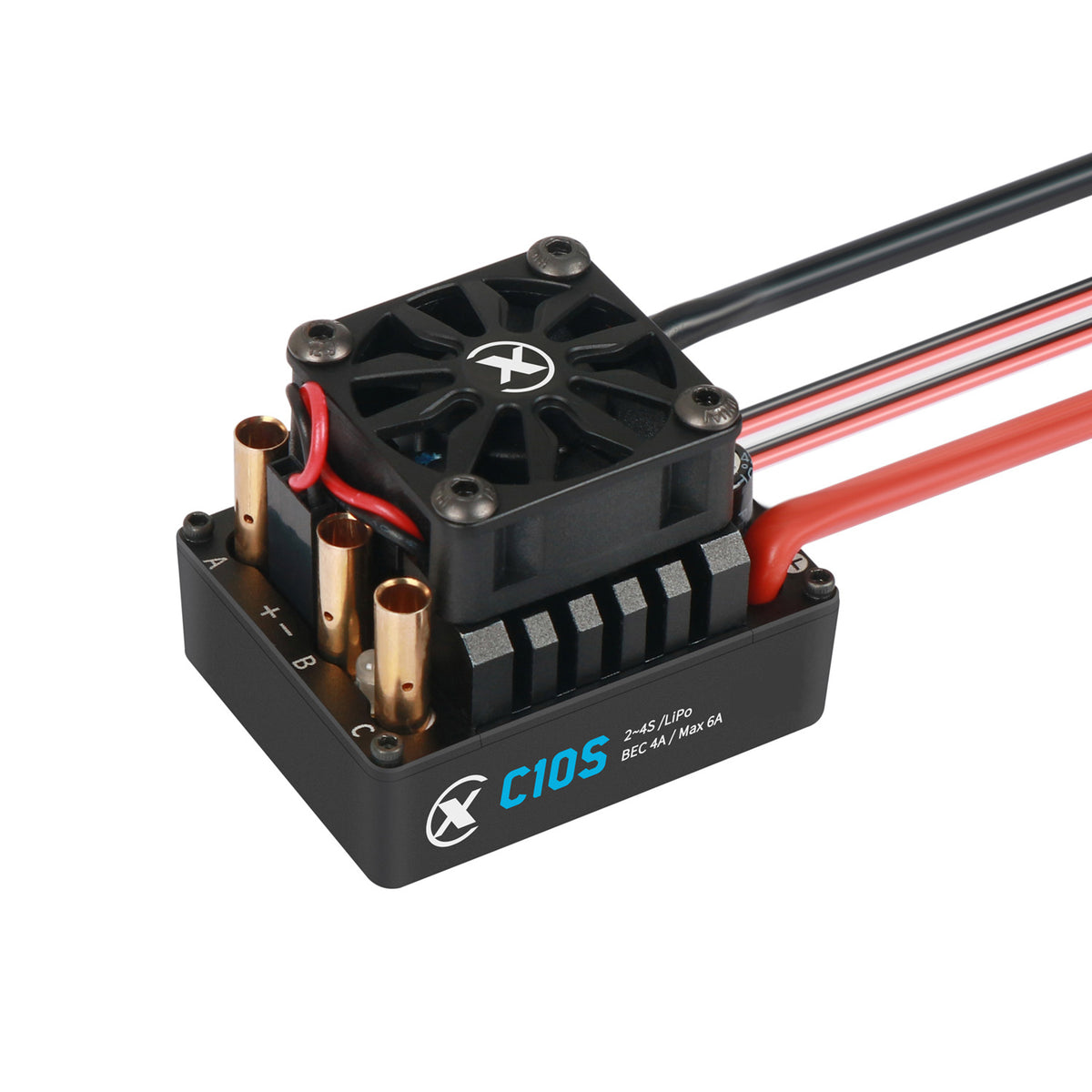 XC-ESC C10S 80A Brushless Sensorless ESC for 1/10 RC Cars with Bluetooth App Tuning & Adjustable BEC