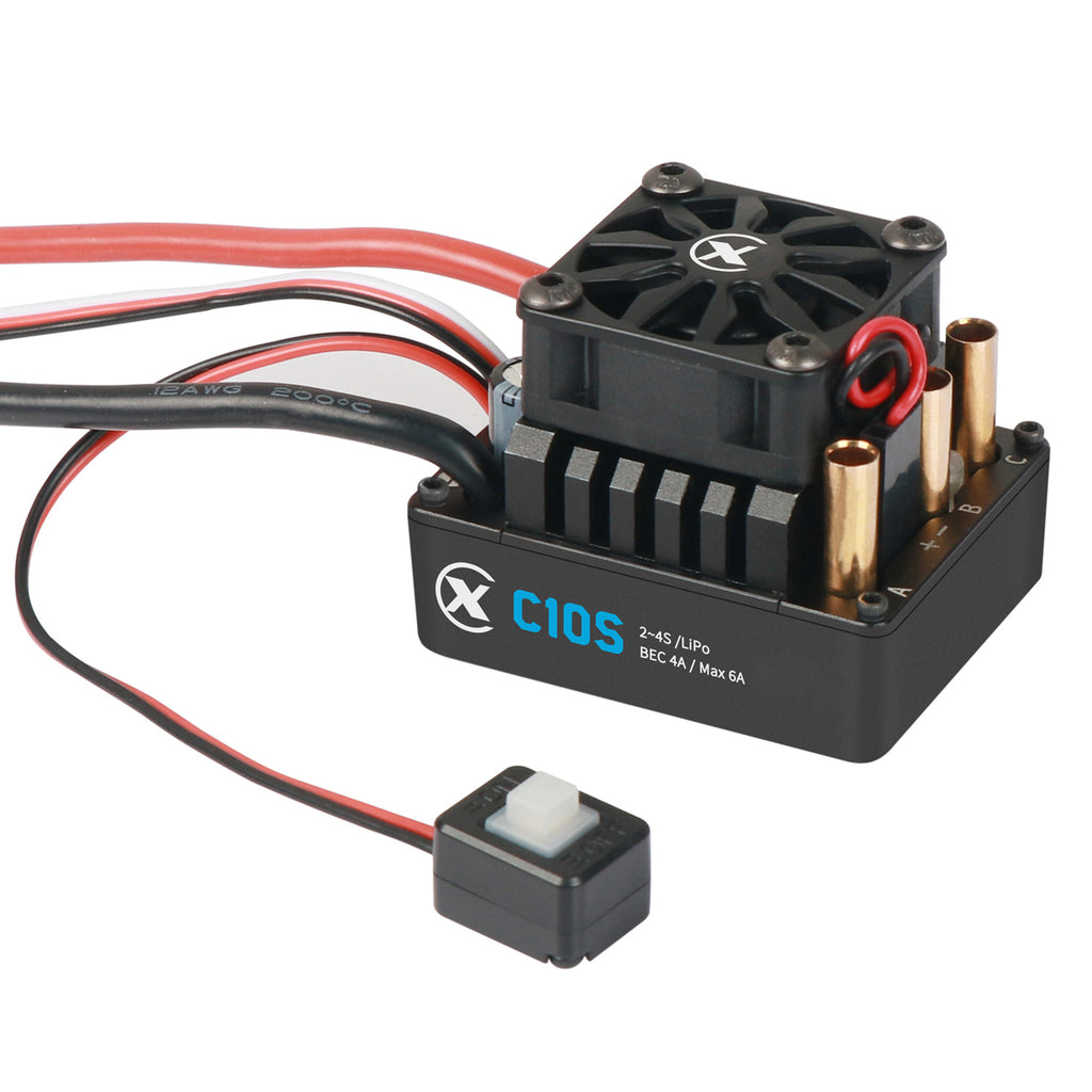 XC-ESC C10S 80A Brushless Sensorless ESC for 1/10 RC Cars with Bluetooth App Tuning & Adjustable BEC