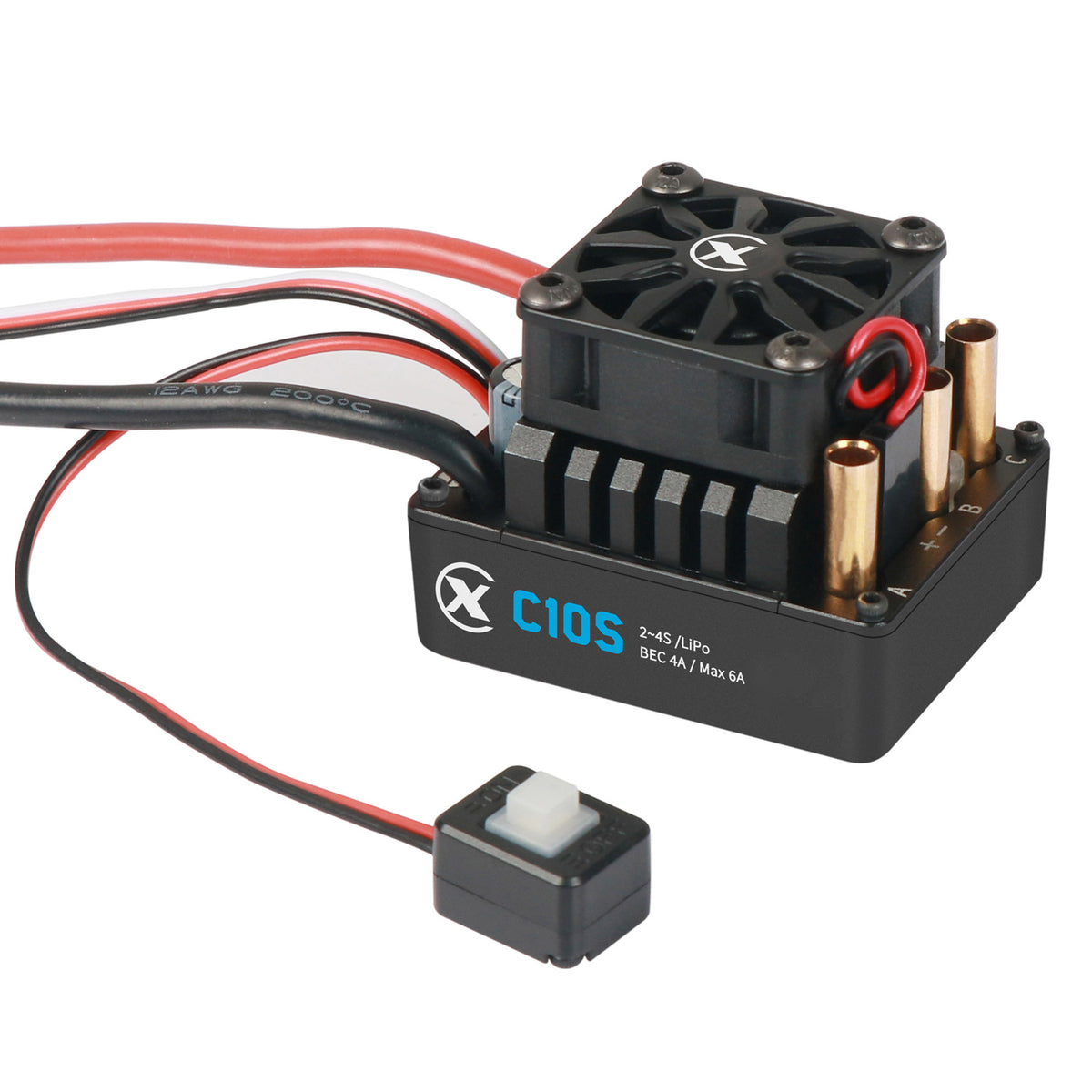 XC-ESC C10S 80A Brushless Sensorless ESC for 1/10 RC Cars with Bluetooth App Tuning & Adjustable BEC