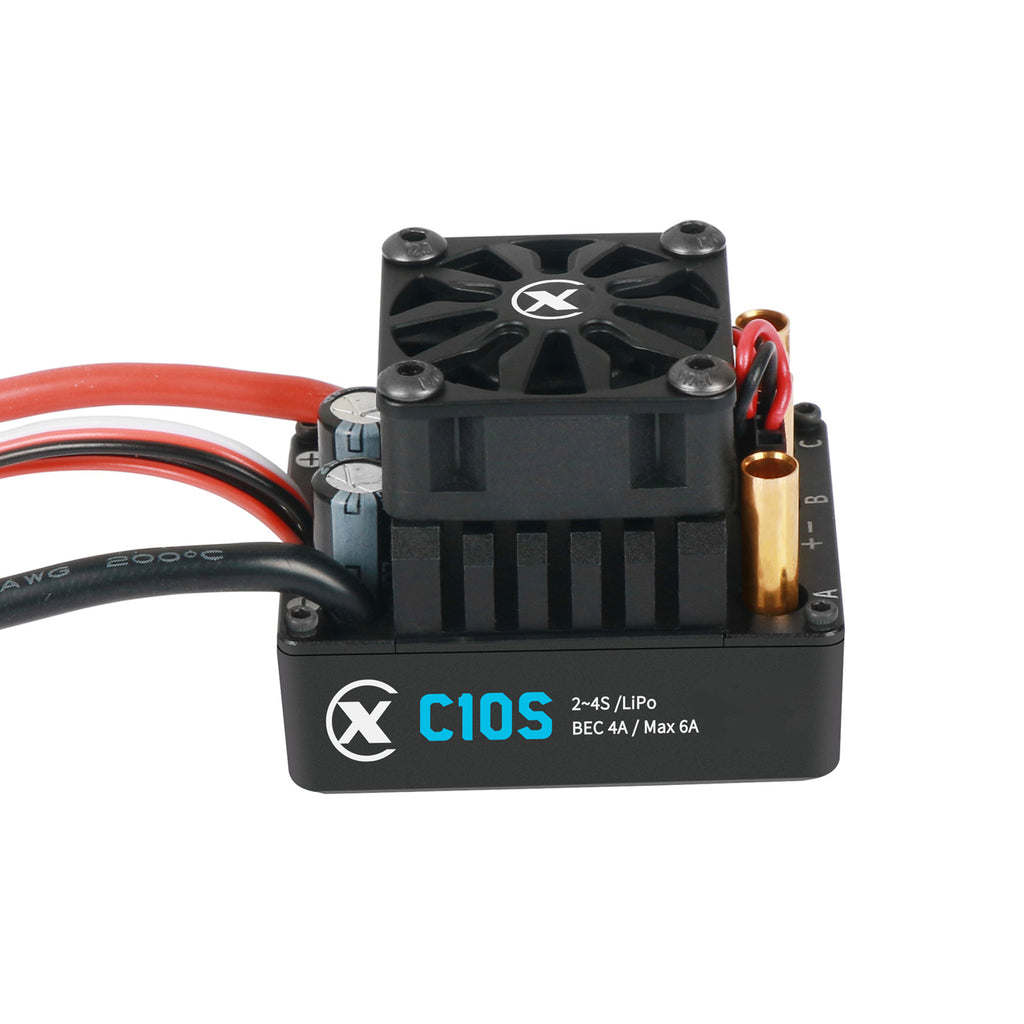 XC-ESC C10S 80A Brushless Sensorless ESC for 1/10 RC Cars with Bluetooth App Tuning & Adjustable BEC