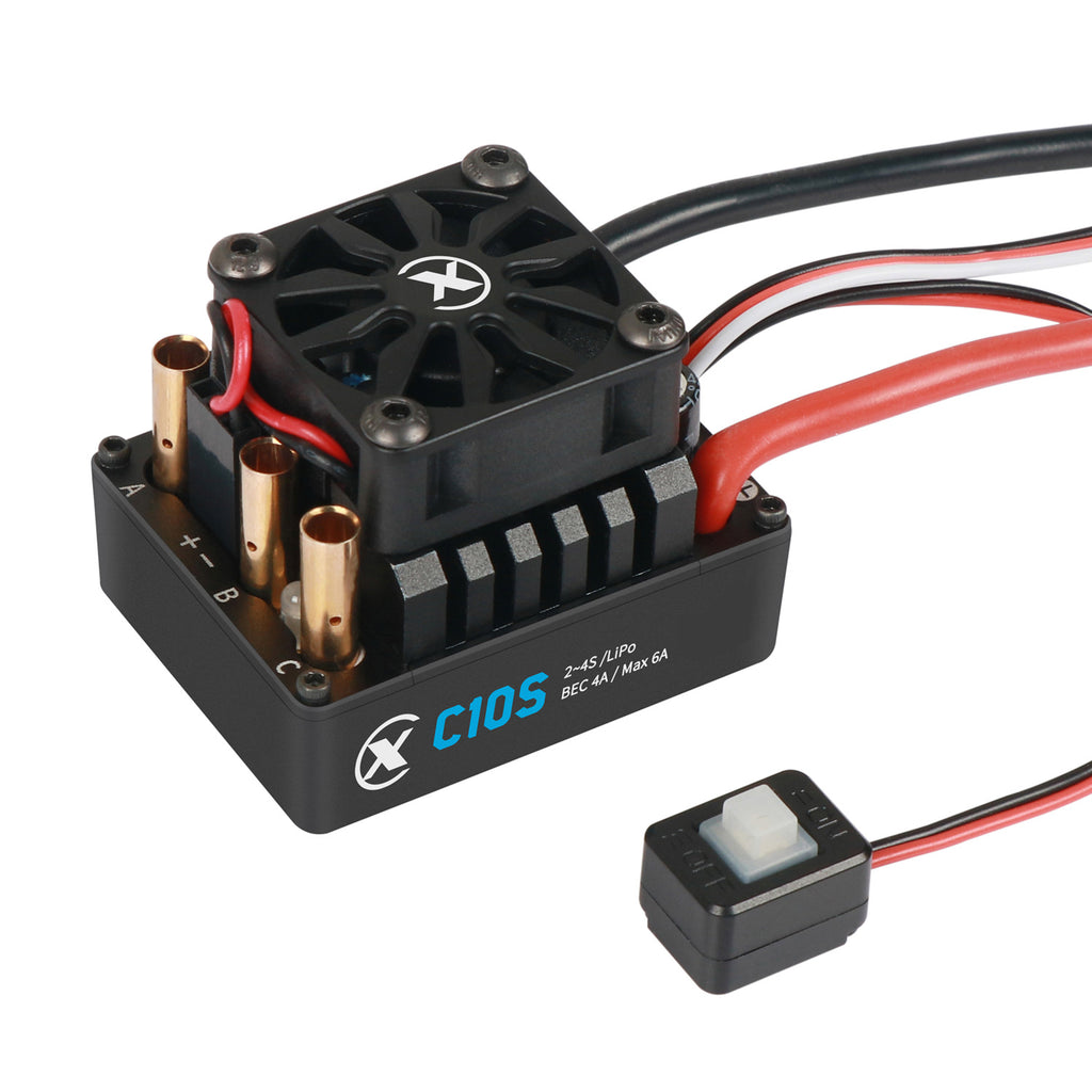 XC-ESC C10S 80A Brushless Sensorless ESC for 1/10 RC Cars with Bluetooth App Tuning & Adjustable BEC