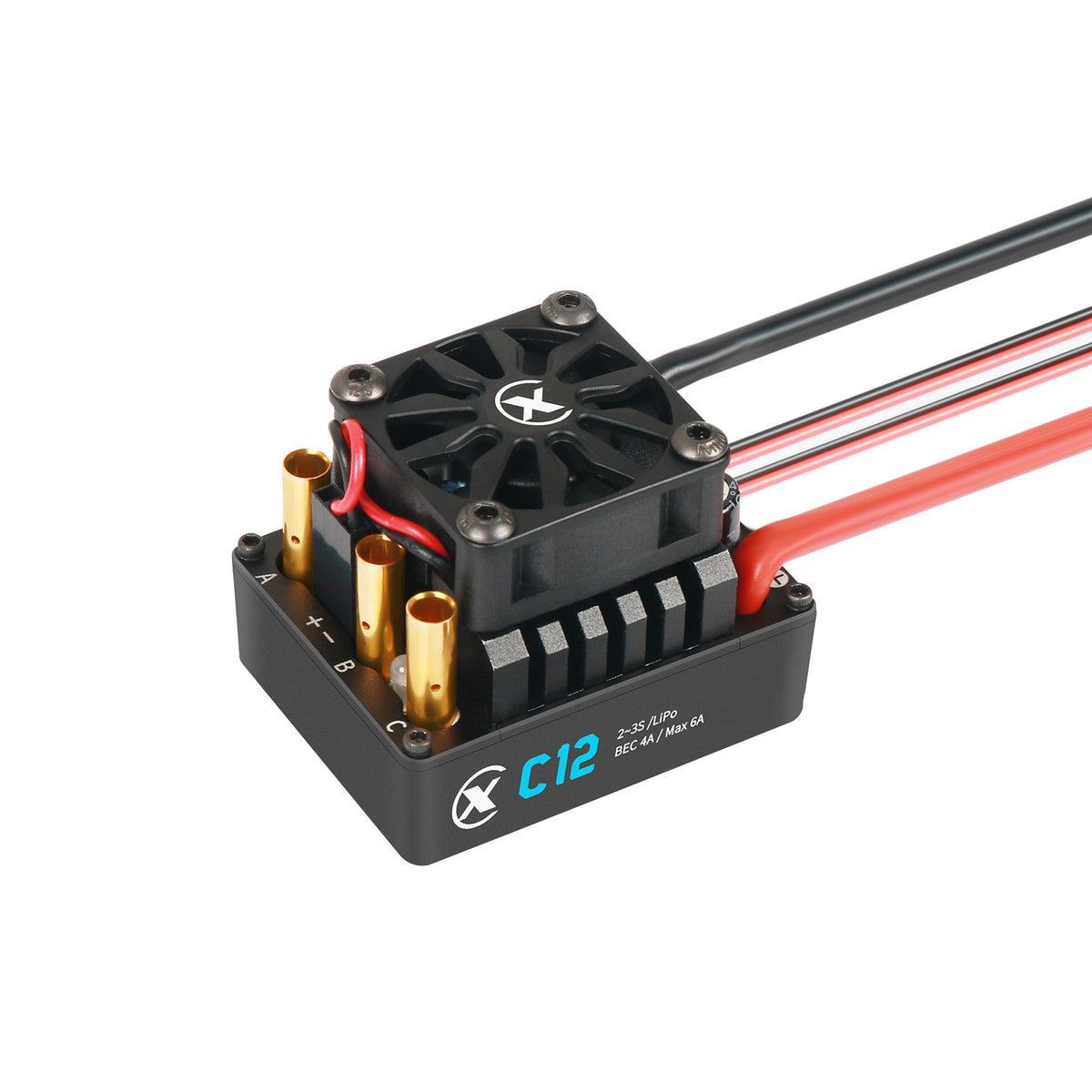 XC-ESC C12 60A Brushless ESC for 1/10 1/12 RC Cars with Bluetooth App Control & Adjustable BEC 2-3S LiPo