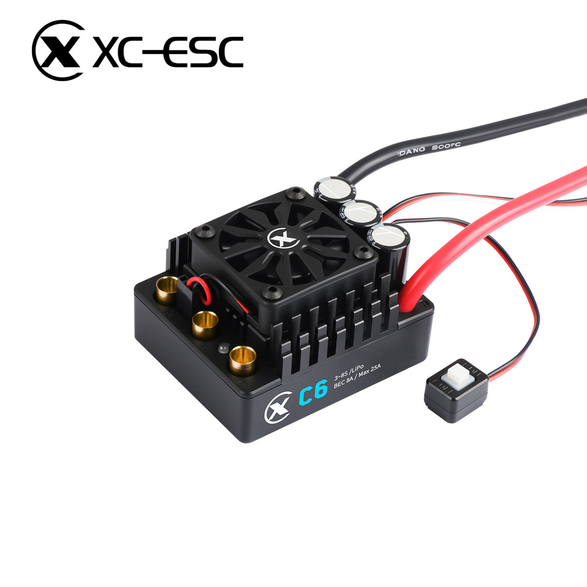 XC-ESC C6 200A Brushless ESC for 3-8S LiPo RC Cars with Bluetooth App Tuning & Adjustable BEC