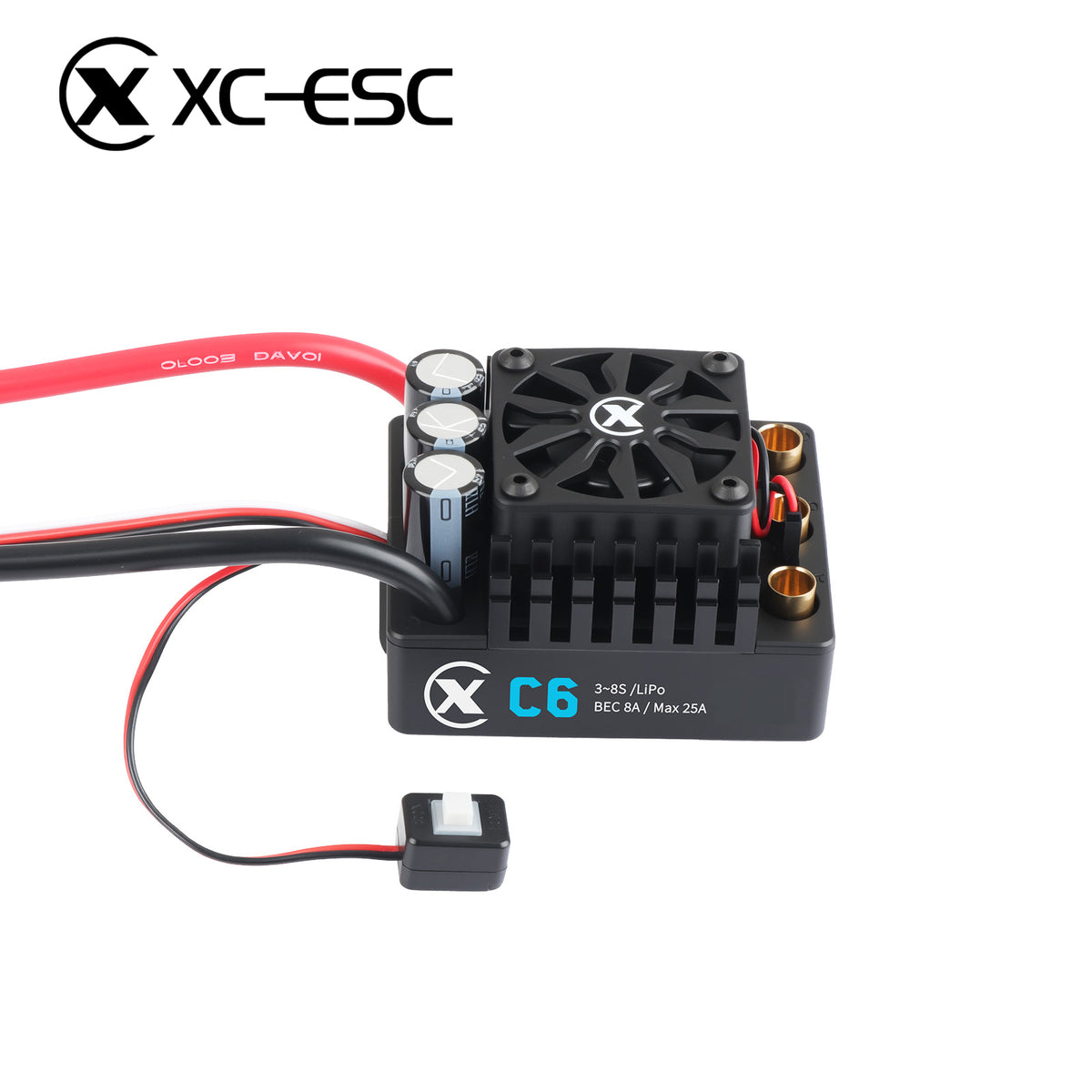 XC-ESC C6 200A Brushless ESC for 3-8S LiPo RC Cars with Bluetooth App Tuning & Adjustable BEC