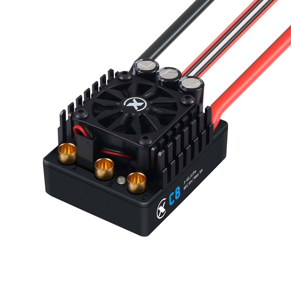 XC-ESC C8 160A Brushless ESC for 3-6S LiPo 1/8 RC Cars with Bluetooth App Tuning & Adjustable BEC