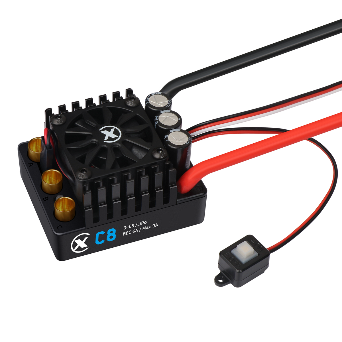 XC-ESC C8 160A Brushless ESC for 3-6S LiPo 1/8 RC Cars with Bluetooth App Tuning & Adjustable BEC