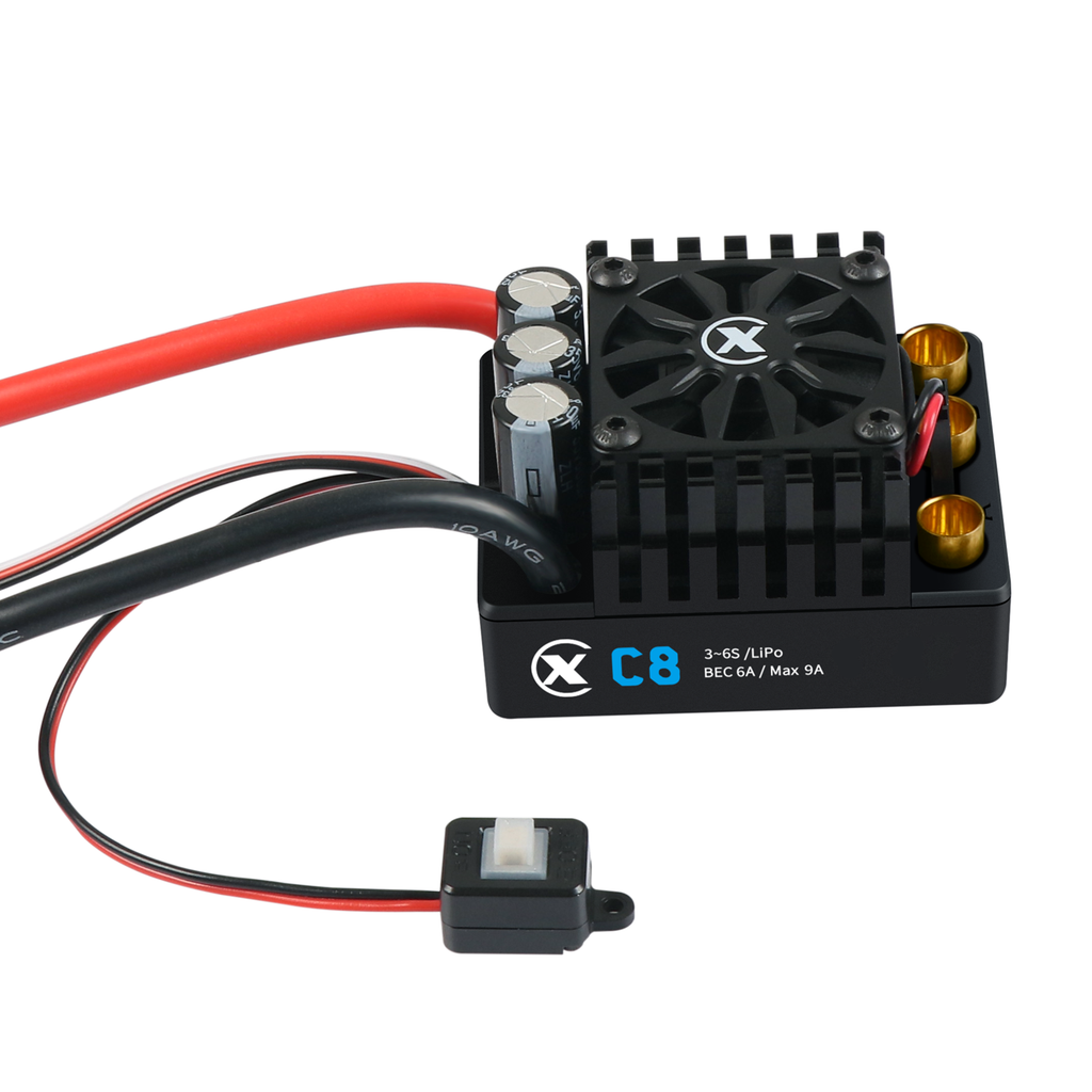 XC-ESC C8 160A Brushless ESC for 3-6S LiPo 1/8 RC Cars with Bluetooth App Tuning & Adjustable BEC