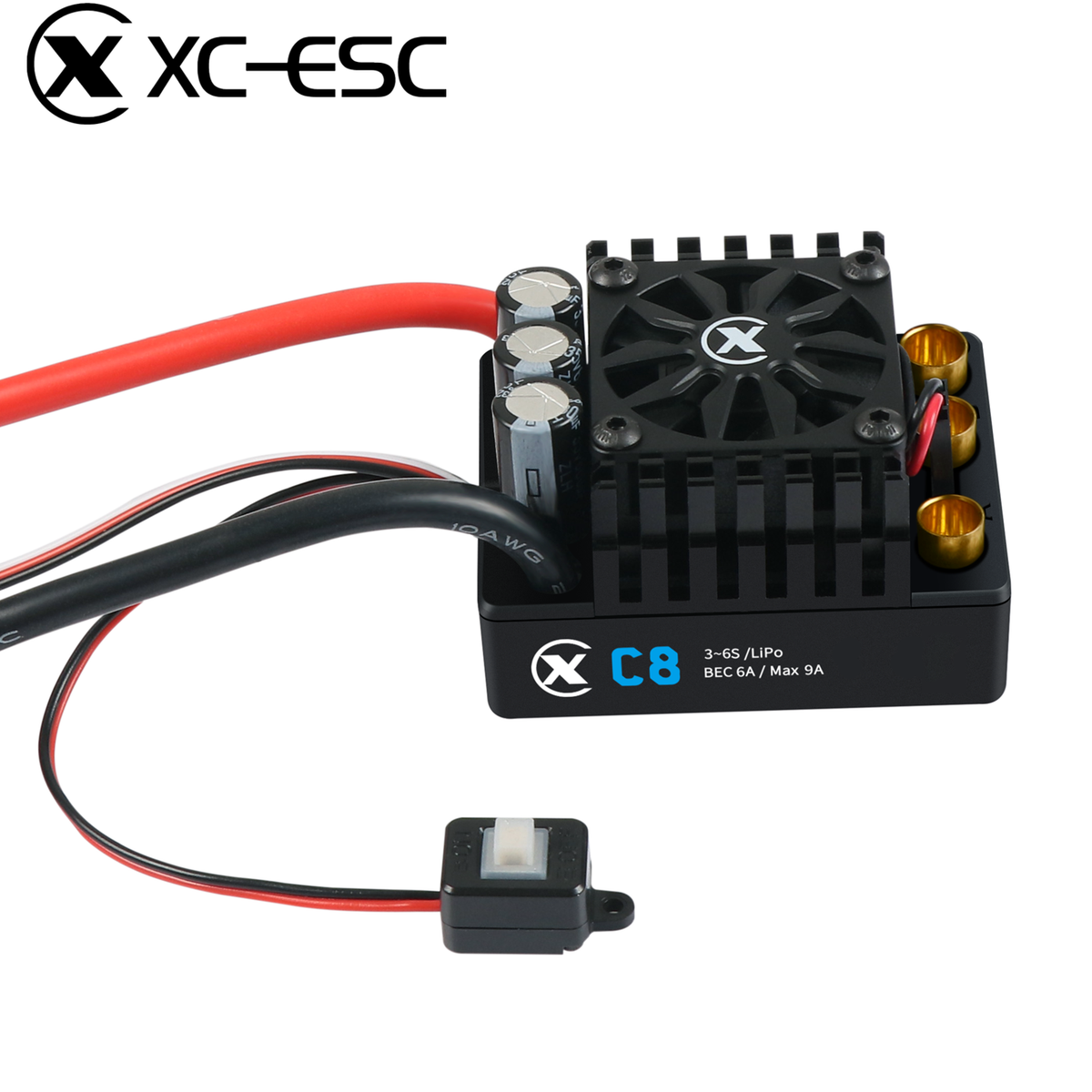 XC-ESC C8 160A Brushless ESC for 3-6S LiPo 1/8 RC Cars with Bluetooth App Tuning & Adjustable BEC