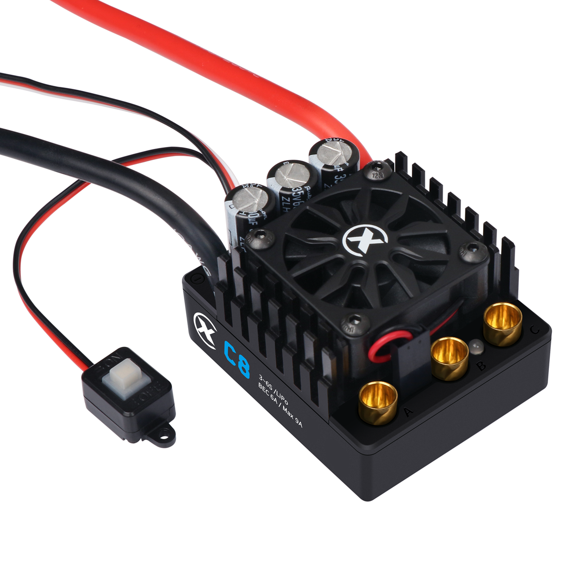 XC-ESC C8 160A Brushless ESC for 3-6S LiPo 1/8 RC Cars with Bluetooth App Tuning & Adjustable BEC