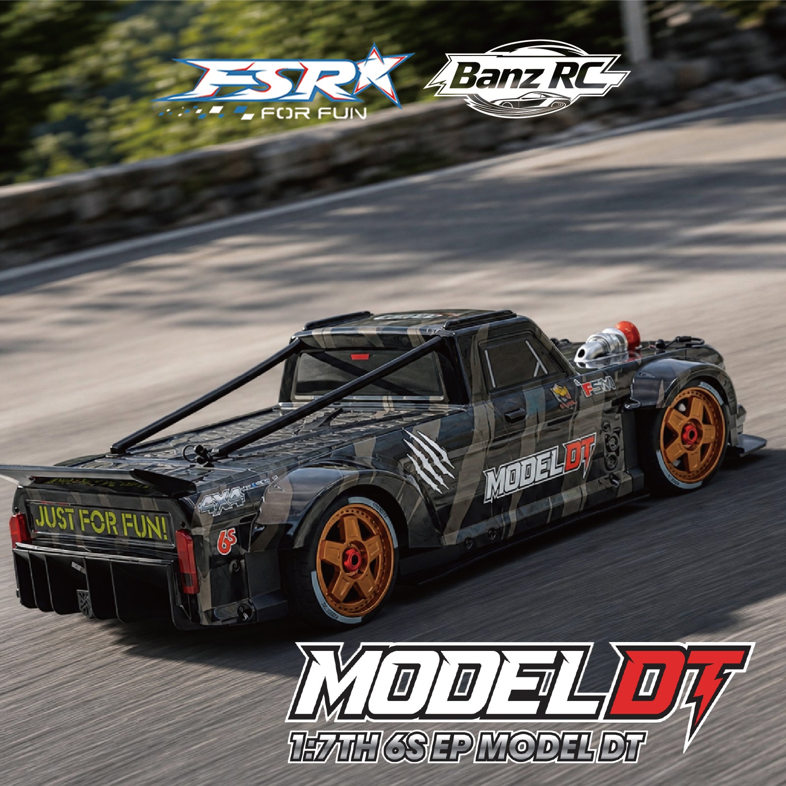 FSR DT 1/7 High Speed RC Street Car 6S/8S Brushless RTR 100+KM/H 4WD Racing Truck