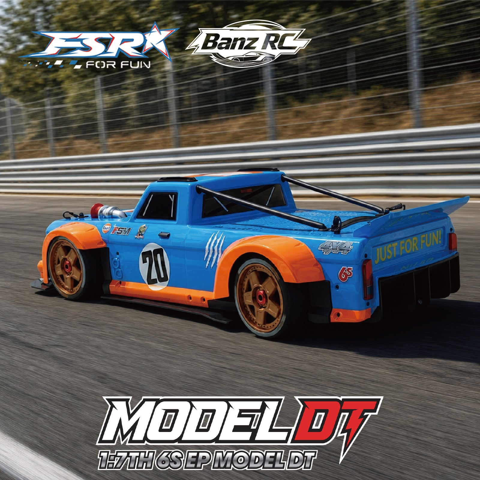 FSR DT 1/7 High Speed RC Street Car 6S/8S Brushless RTR 100+KM/H 4WD Racing Truck