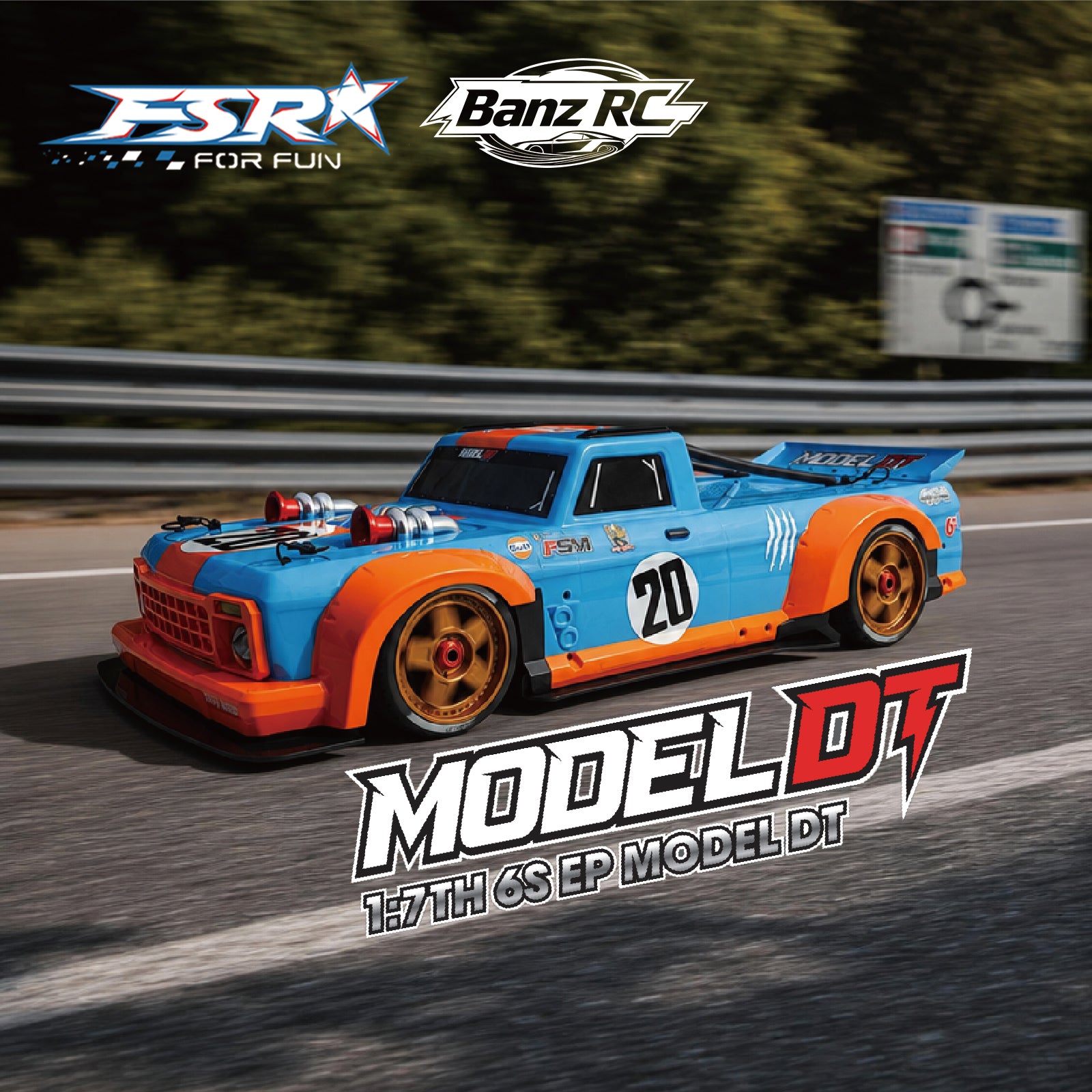FSR DT 1/7 High Speed RC Street Car 6S/8S Brushless RTR 100+KM/H 4WD Racing Truck