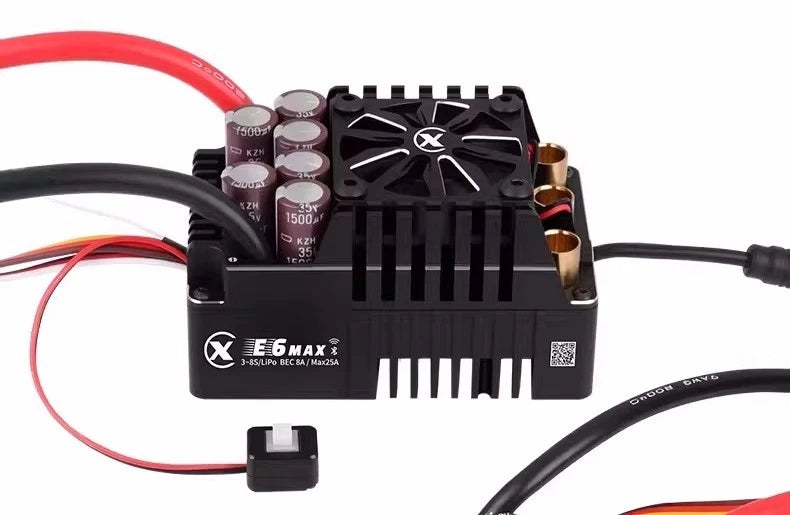 XC-ESC E6 MAX 550A Brushless ESC for 1/7 1/6 RC Cars with Bluetooth APP Control & Adjustable BEC 3-8S LiPo