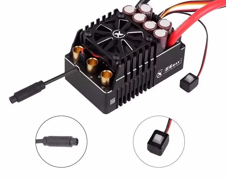 XC-ESC E6 MAX 550A Brushless ESC for 1/7 1/6 RC Cars with Bluetooth APP Control & Adjustable BEC 3-8S LiPo