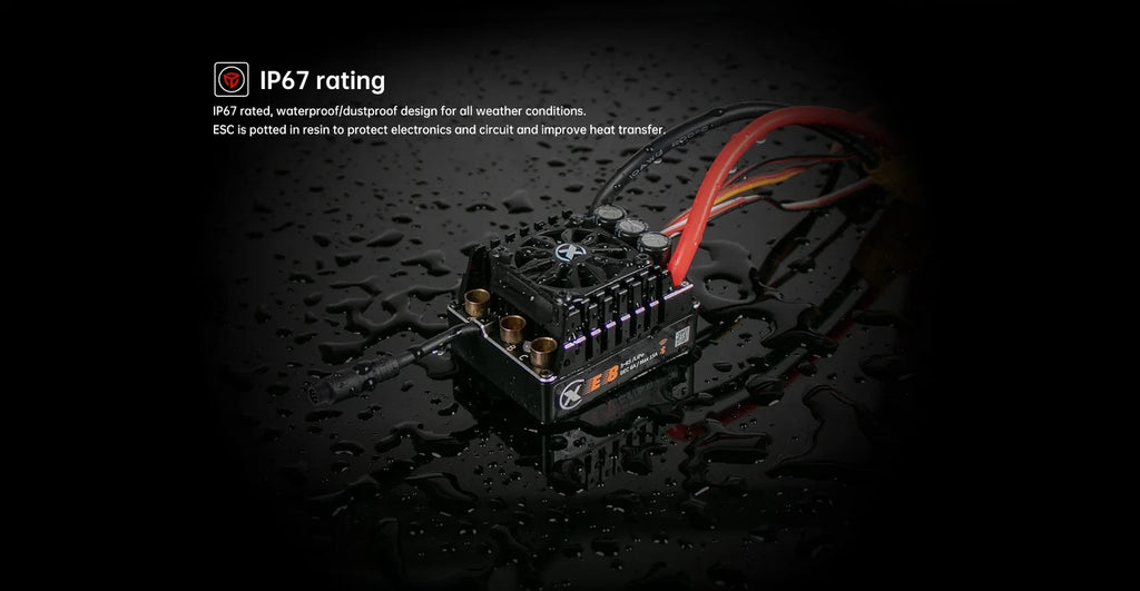 XC-ESC E8 160A Brushless ESC for 1/8 RC Cars 3-6S LiPo with Bluetooth App Tuning & Adjustable BEC