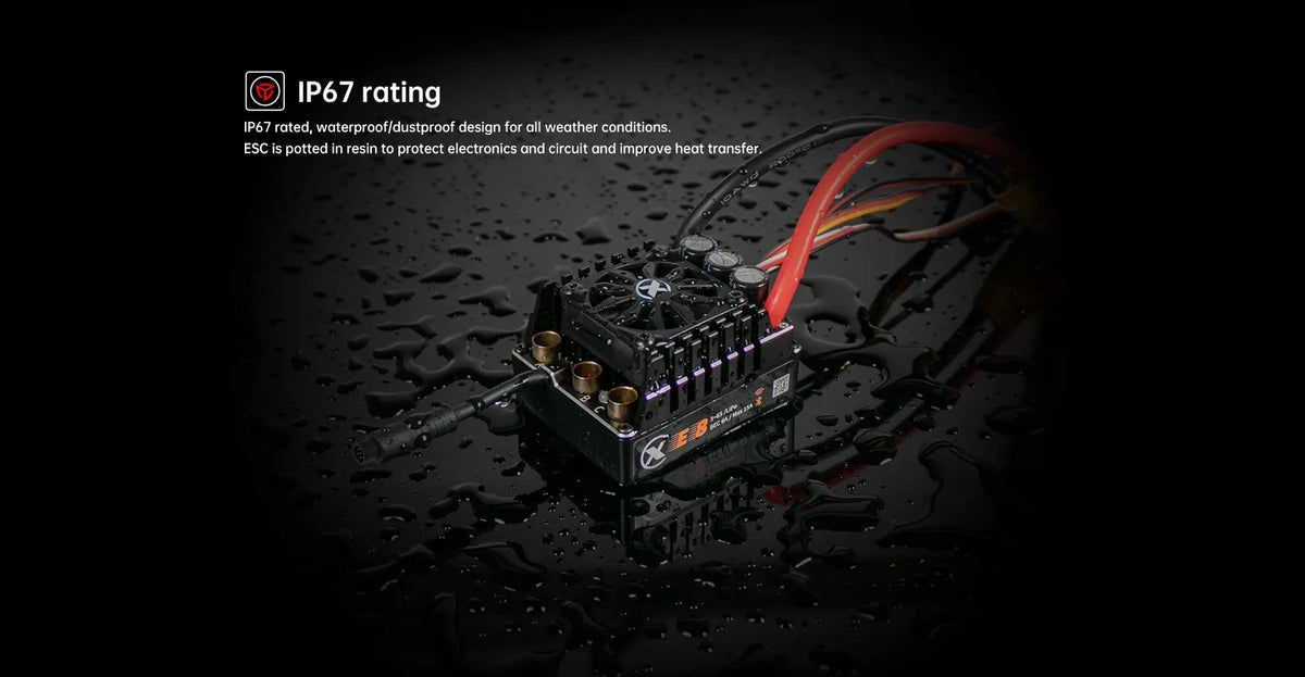 XC-ESC E8 160A Brushless ESC for 1/8 RC Cars 3-6S LiPo with Bluetooth App Tuning & Adjustable BEC